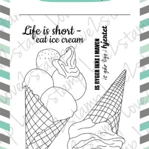 Love2stamp Clear Stamp - Eat ice cream