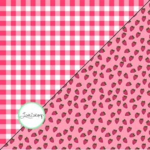 Love2stamp Designpapir - Jordbær - Dug/jordbær